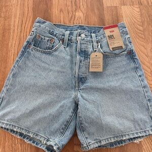 Levi's 501 Light Blue Denim Shorts